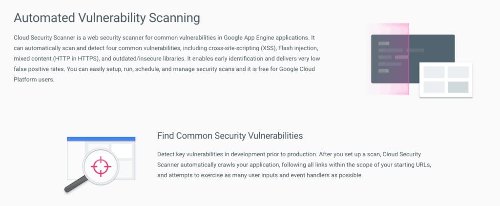 Google Cloud automated vulnerability scanning for HIPAA compliance and Google Meet security