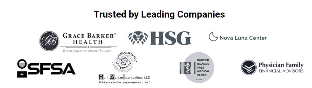 Trusted healthcare and financial companies using Adelia Risk for HIPAA-compliant Gmail encryption and security services