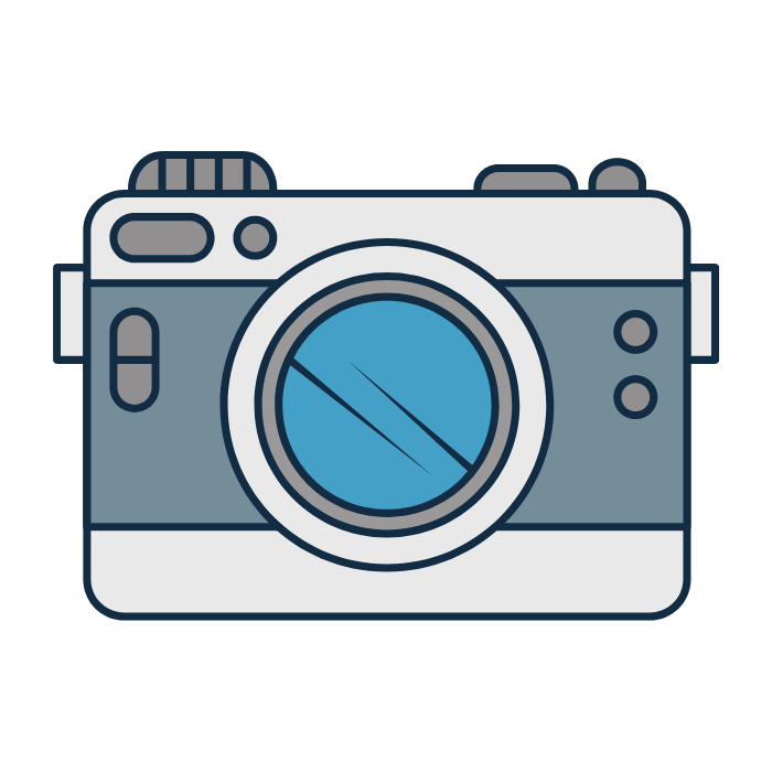 Camera icon symbolizing documentation and evidence collection during a cybersecurity attack investigation.